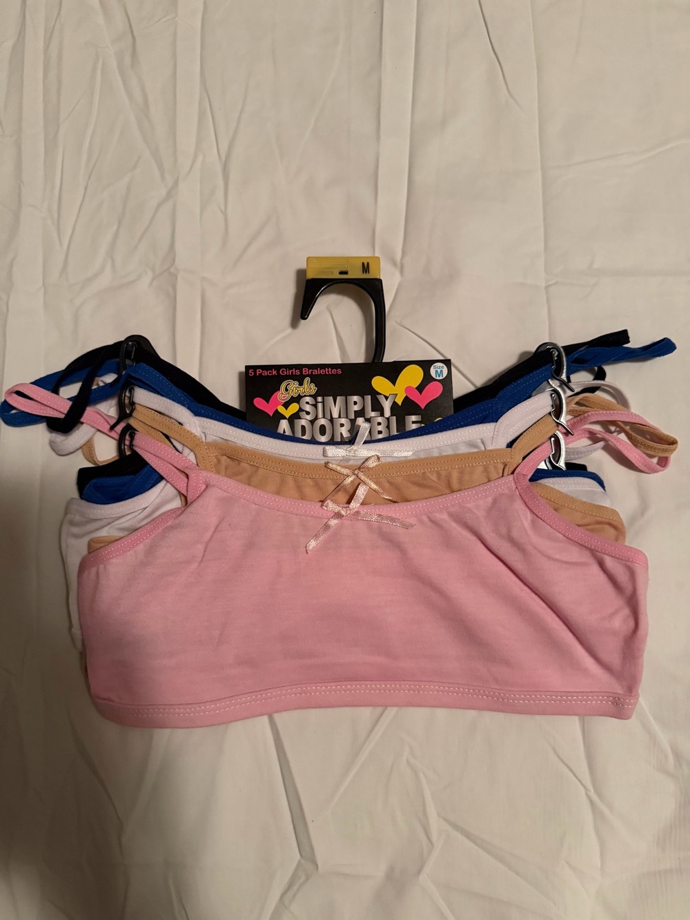 Simply Adorable Girls Bralette Bundle 5-Pack Size medium NWT